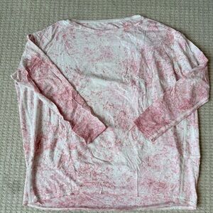 Lululemon Pink and White Long Sleeve Shirt